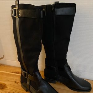 Black knee high boots